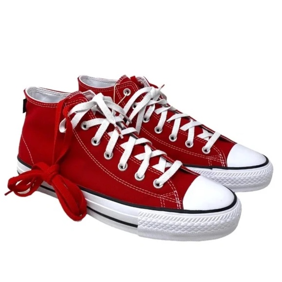 Converse CONS Chuck Taylor Pro Mid Shoes Men's Size Canvas Red Sneakers A02934C - Picture 2 of 10